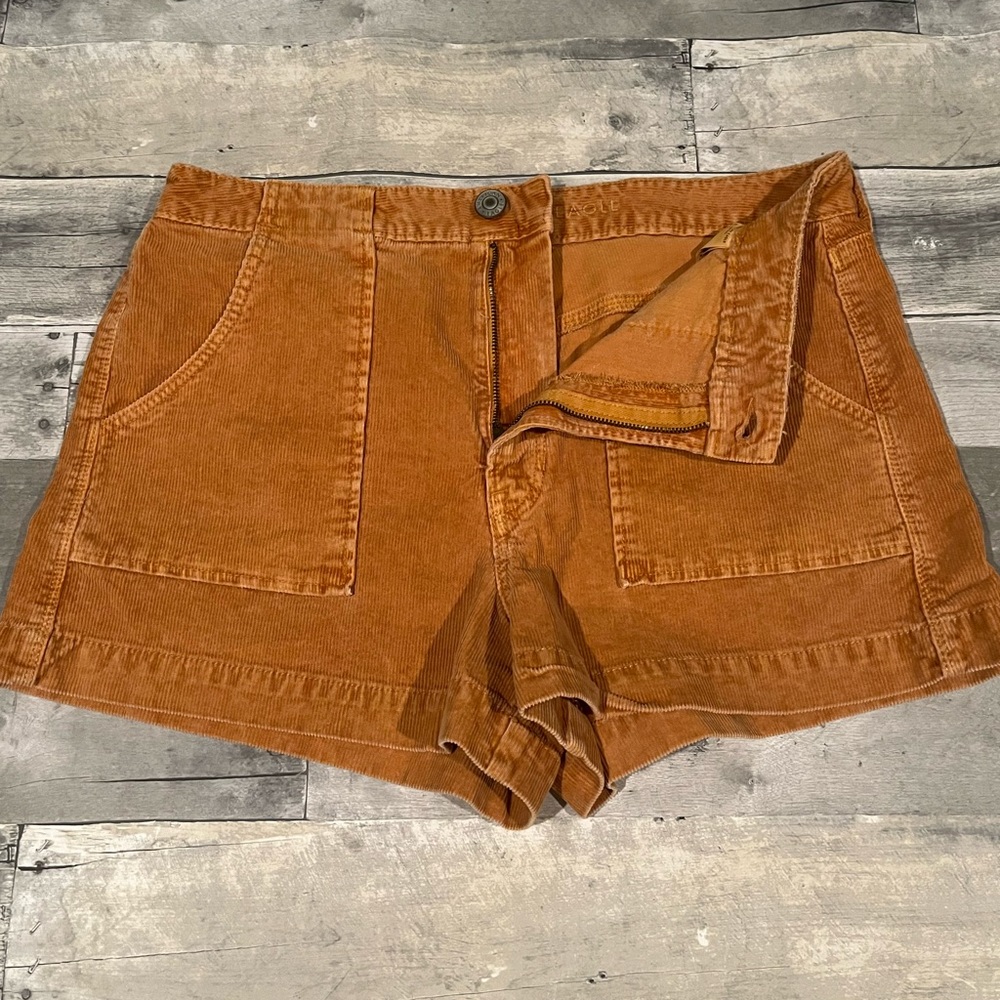 American Eagle Corduroy Mustard Shorts